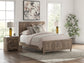 Rusticott Queen Panel Bed with Mirrored Dresser and Nightstand