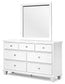 Fortman Queen Panel Storage Bed with Mirrored Dresser