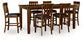 Ralene Counter Height Dining Table and 6 Barstools